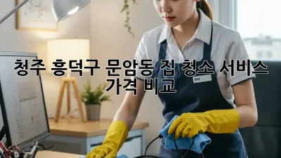 청주 흥덕구 문암동 집 청소 서비스 가격 비교