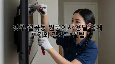 광주 월곡동 원룸이사? 용달 업체 후기와 짐싸는 꿀팁!