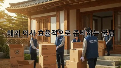 해외 이사, 효율적으로 준비하는 꿀팁!